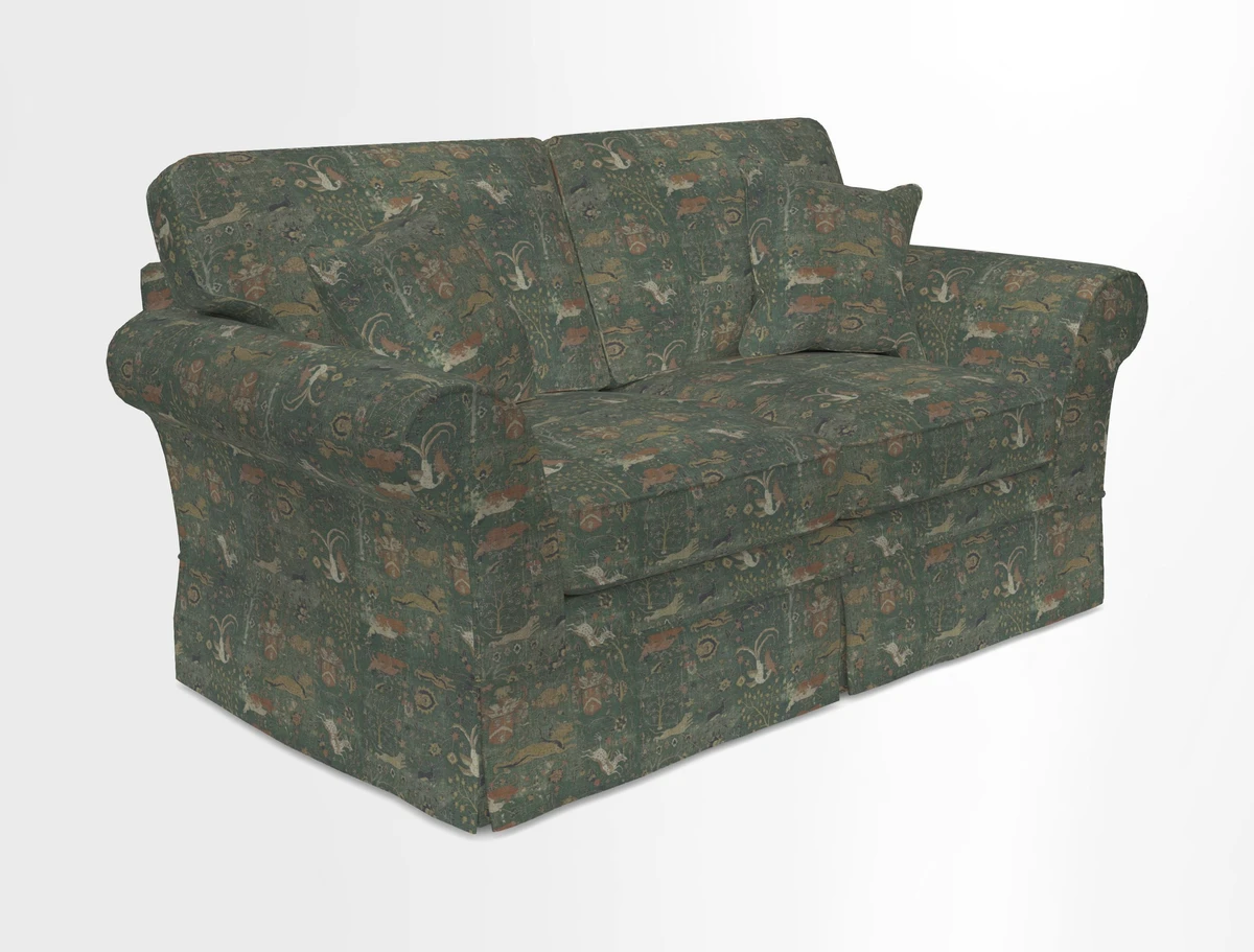 Lanhydrock 2.5 Seater Sofa in Floral Linens Lela Mystery Indigo