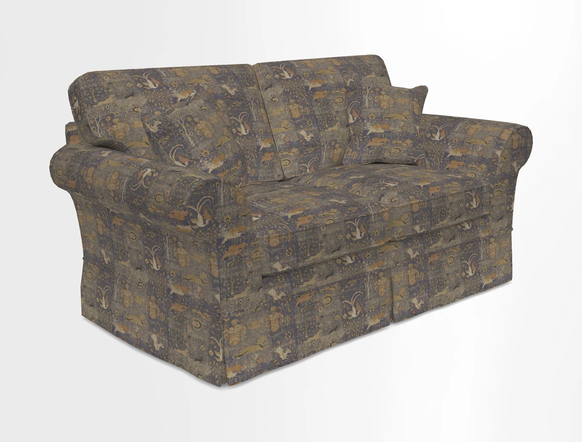 Lanhydrock 2.5 Seater Sofa in Floral Linens Lela Mystery Indigo