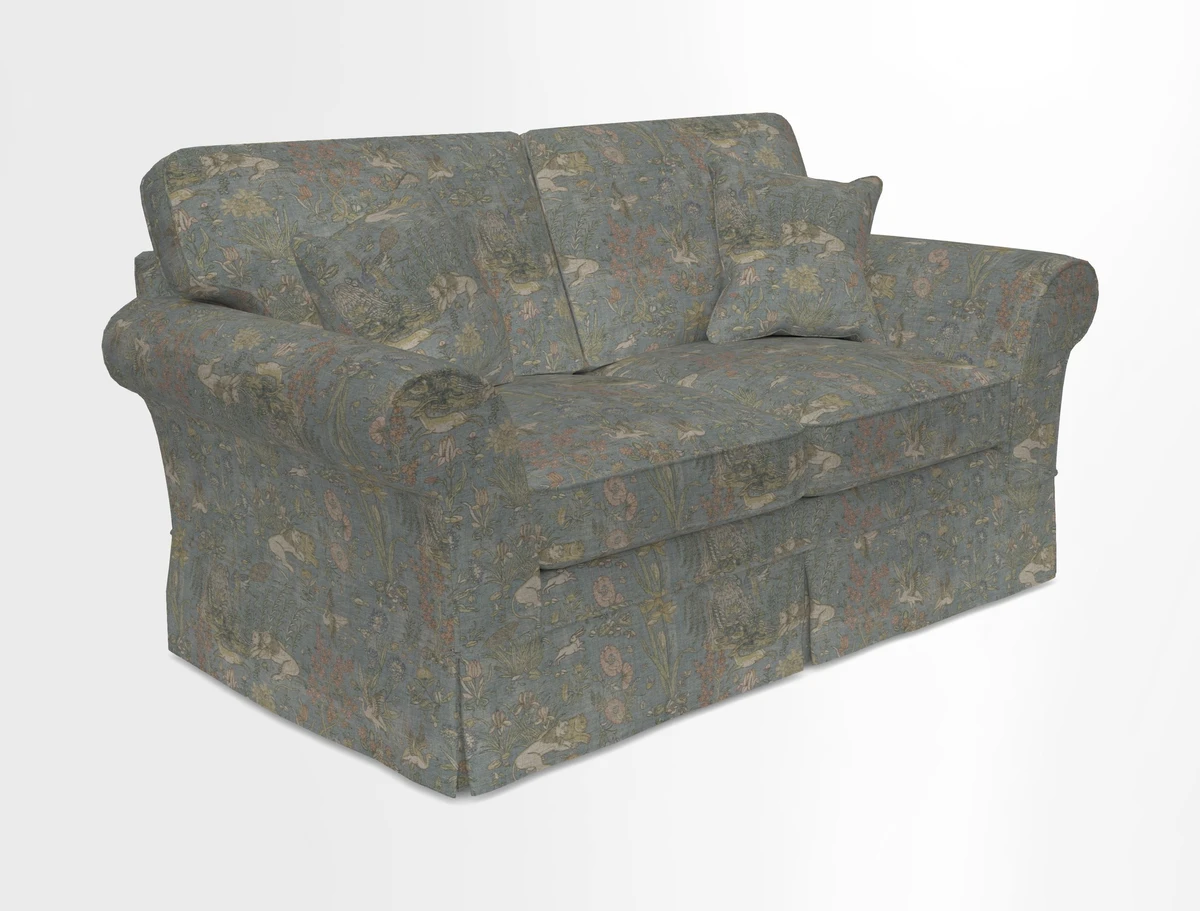 Lanhydrock 2.5 Seater Sofa in Floral Linens Lela Mystery Indigo
