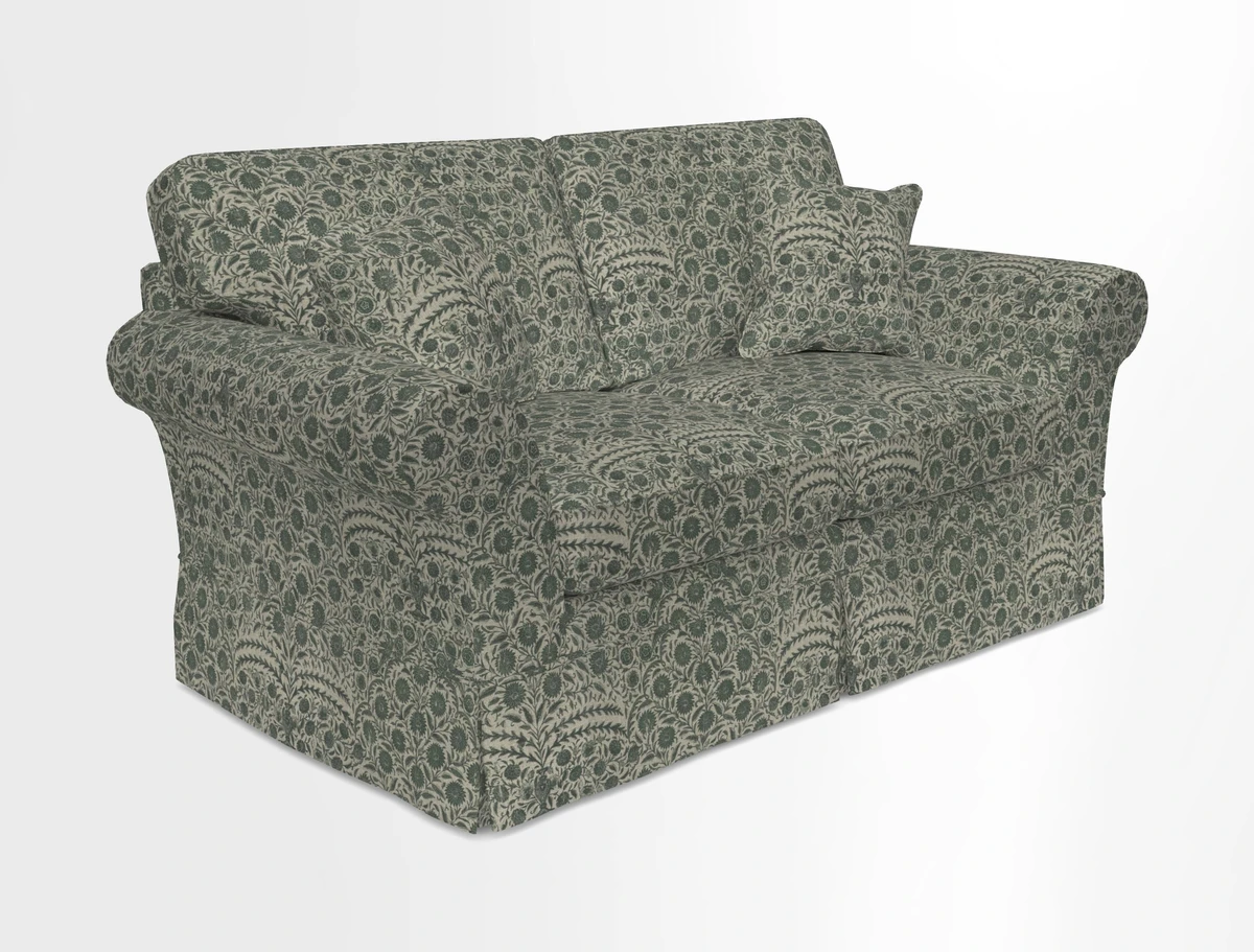 Lanhydrock 2.5 Seater Sofa in Floral Linens Lela Mystery Indigo