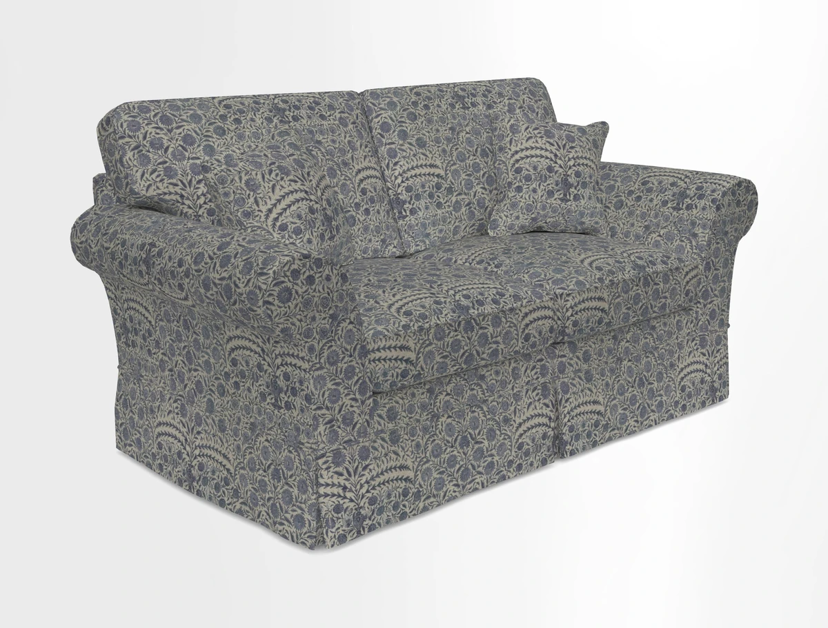 Lanhydrock 2.5 Seater Sofa in Floral Linens Lela Mystery Indigo