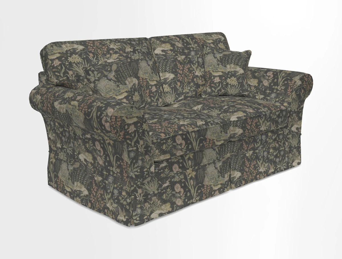 Lanhydrock 2.5 Seater Sofa in Floral Linens Lela Mystery Indigo