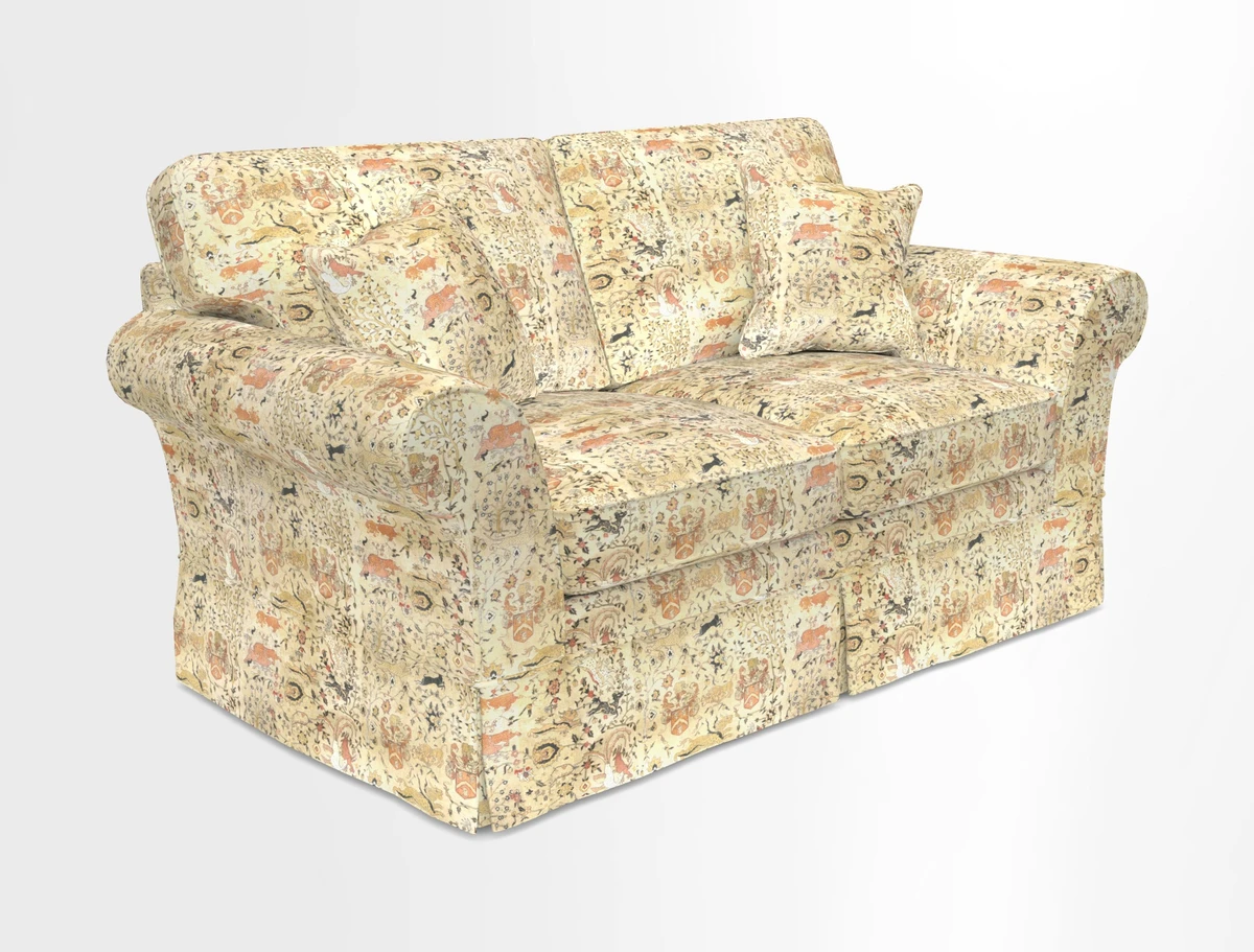 Lanhydrock 2.5 Seater Sofa in Floral Linens Lela Mystery Indigo