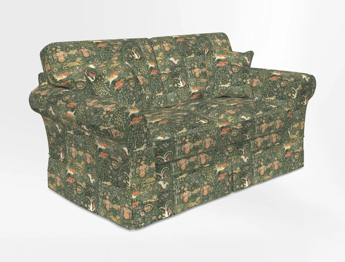 Lanhydrock 2.5 Seater Sofa in Floral Linens Lela Mystery Indigo