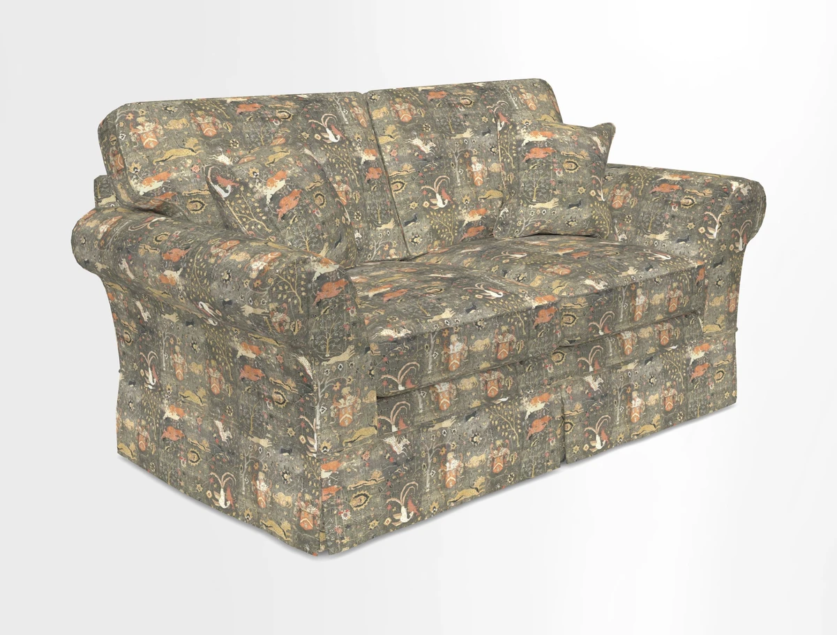 Lanhydrock 2.5 Seater Sofa in Floral Linens Lela Mystery Indigo
