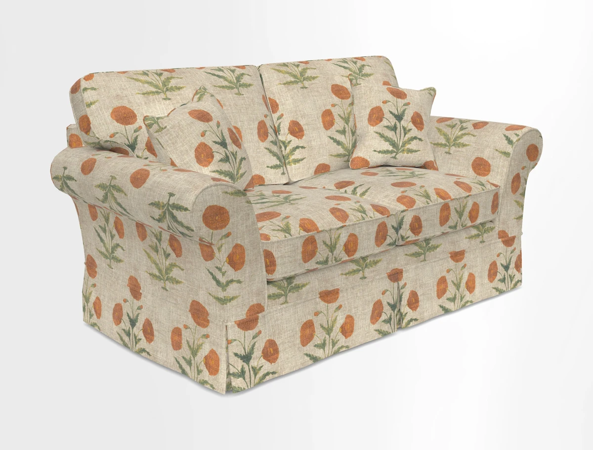 Lanhydrock 2.5 Seater Sofa in Floral Linens Lela Mystery Indigo