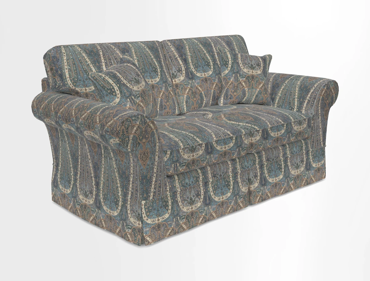 Lanhydrock 2.5 Seater Sofa in Floral Linens Lela Mystery Indigo