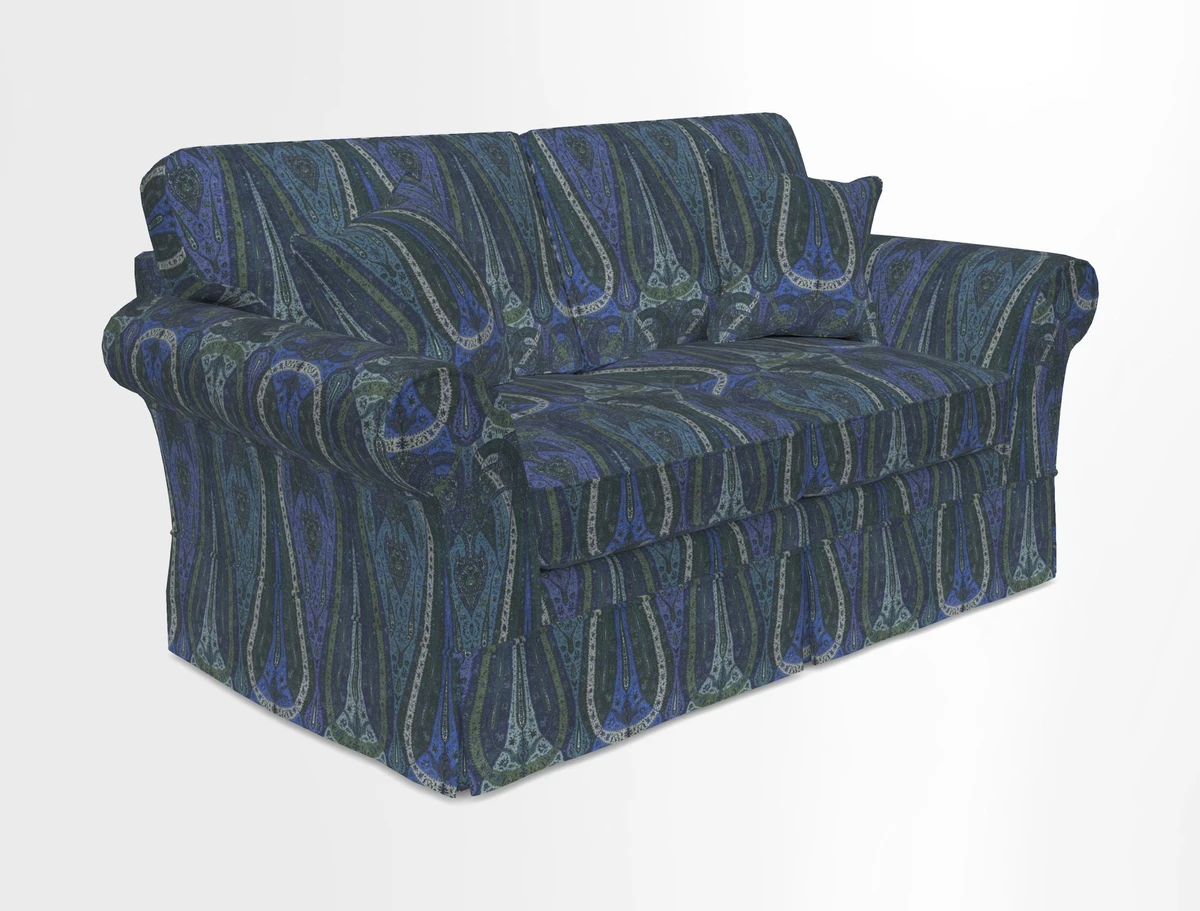 Lanhydrock 2.5 Seater Sofa in Floral Linens Lela Mystery Indigo