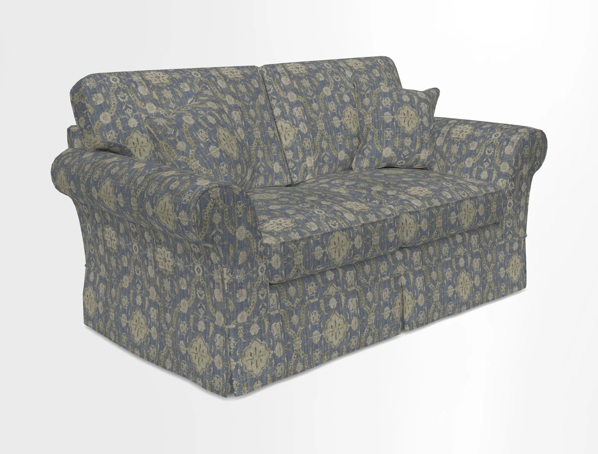 Lanhydrock 2.5 Seater Sofa in Floral Linens Lela Mystery Indigo