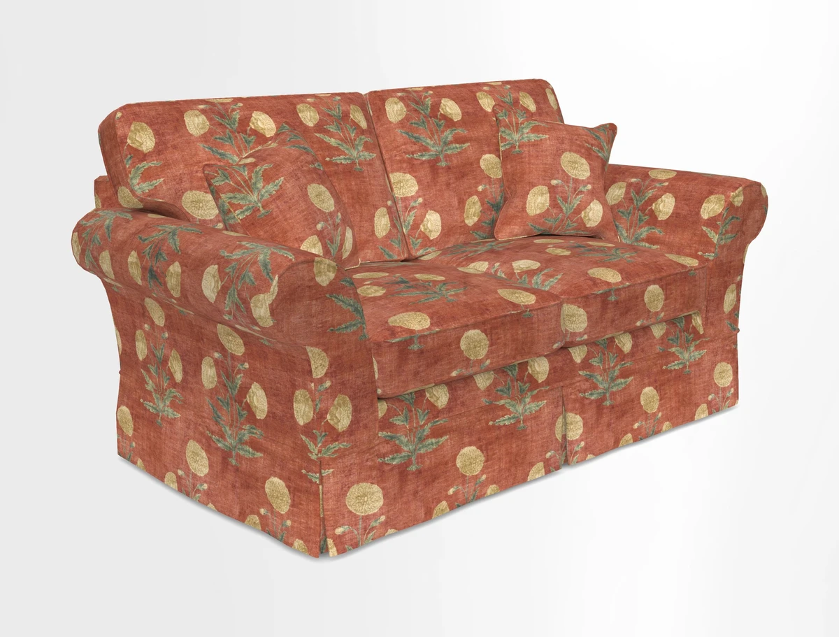Lanhydrock 2.5 Seater Sofa in Floral Linens Lela Mystery Indigo