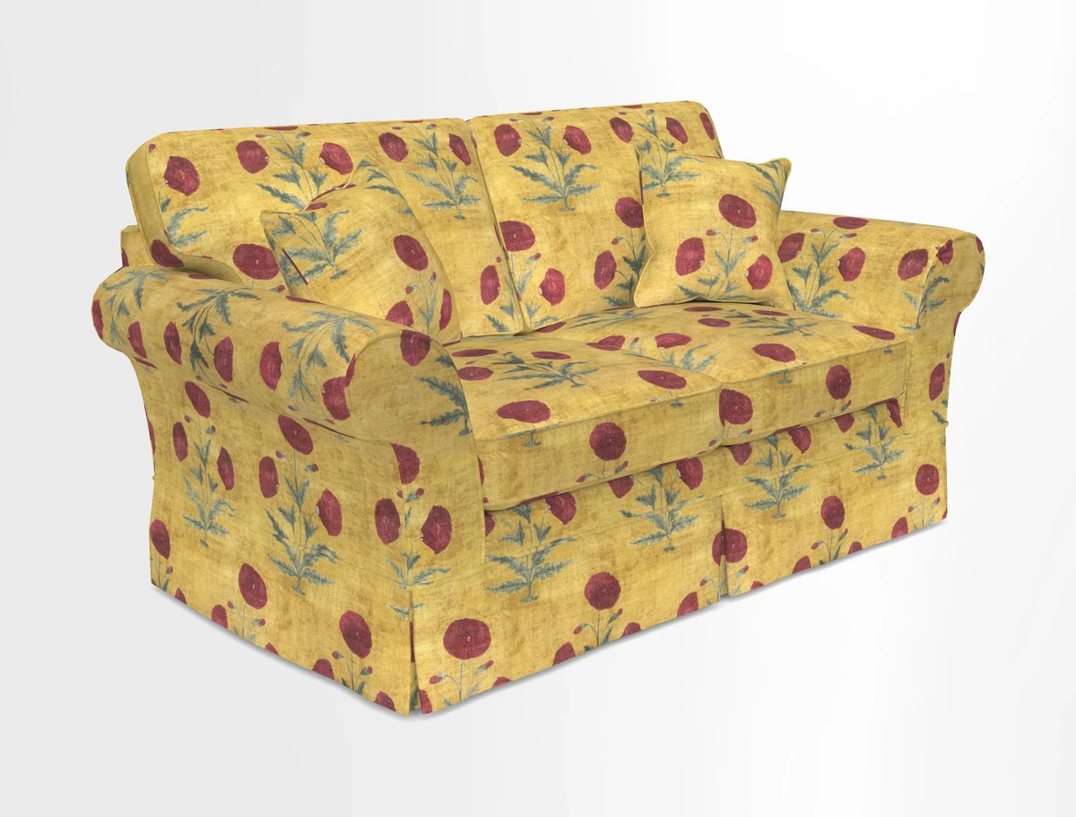 Lanhydrock 2.5 Seater Sofa in Floral Linens Lela Mystery Indigo