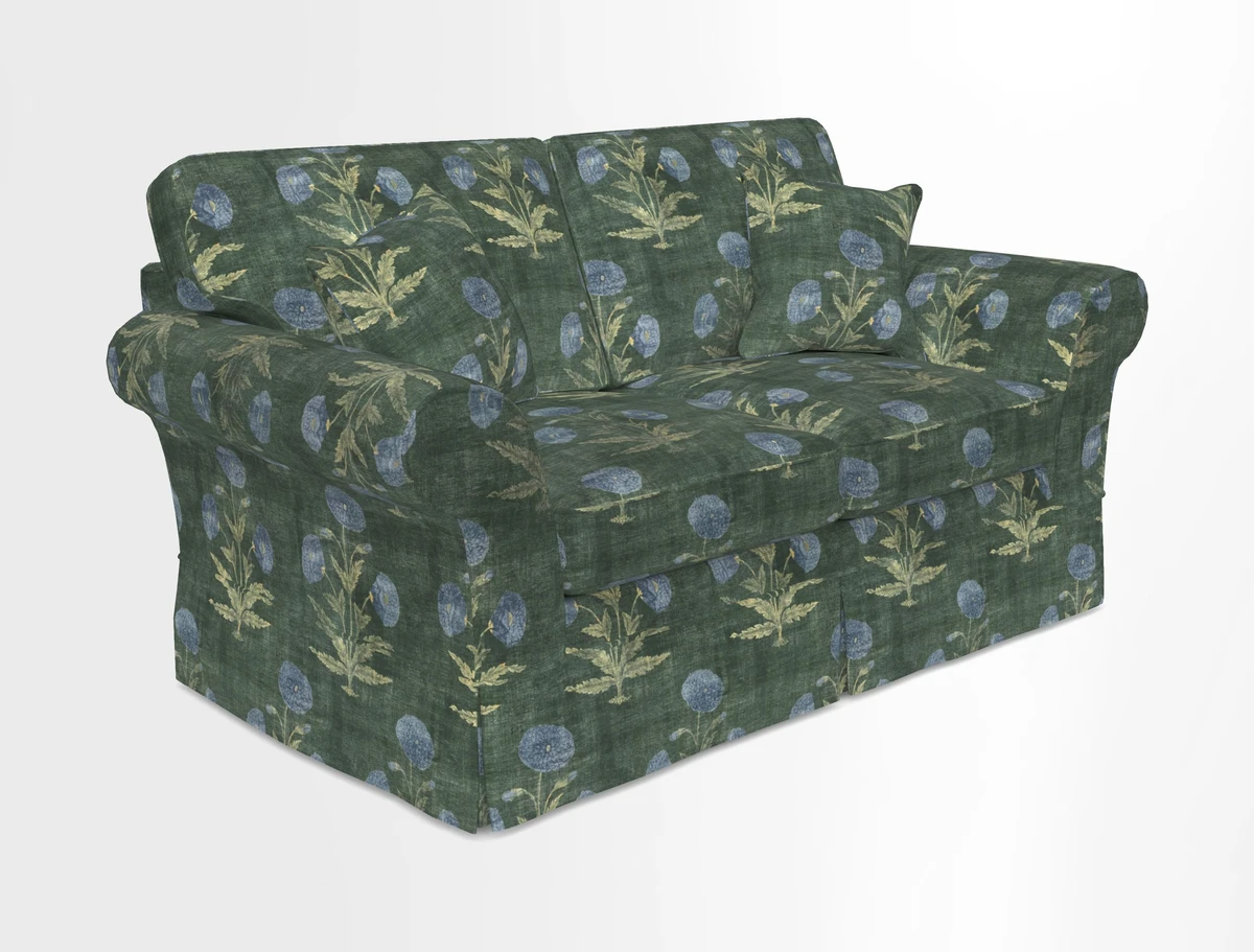 Lanhydrock 2.5 Seater Sofa in Floral Linens Lela Mystery Indigo