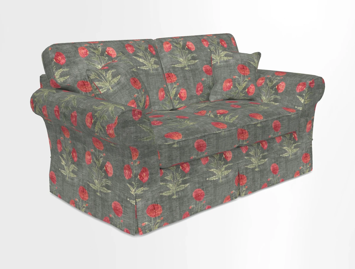 Lanhydrock 2.5 Seater Sofa in Floral Linens Lela Mystery Indigo