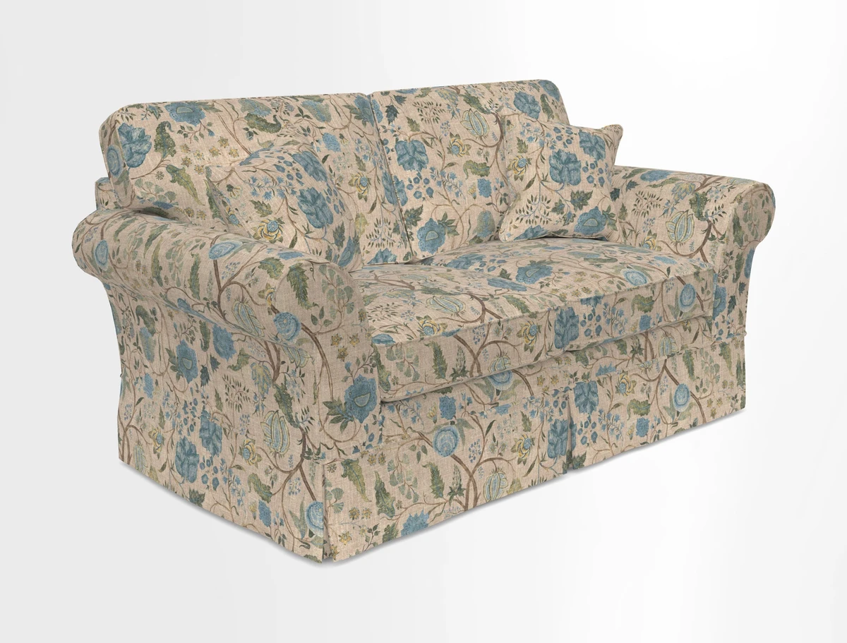 Lanhydrock 2.5 Seater Sofa in Floral Linens Lela Mystery Indigo