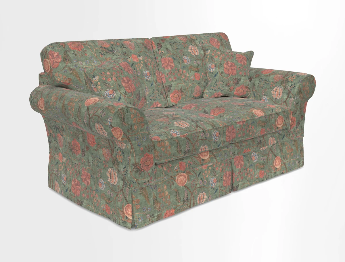 Lanhydrock 2.5 Seater Sofa in Floral Linens Lela Mystery Indigo