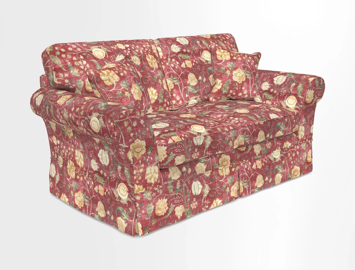 Lanhydrock 2.5 Seater Sofa in Floral Linens Lela Mystery Indigo
