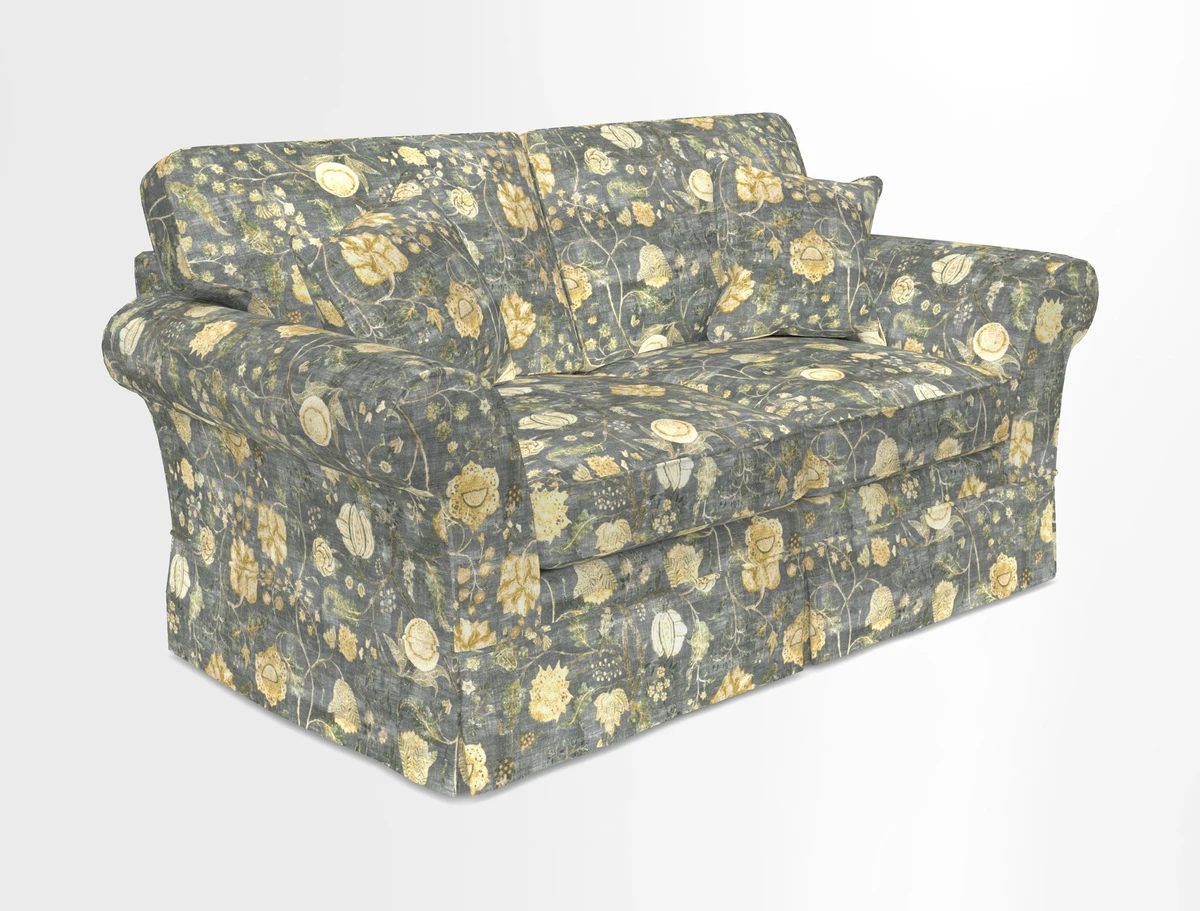 Lanhydrock 2.5 Seater Sofa in Floral Linens Lela Mystery Indigo