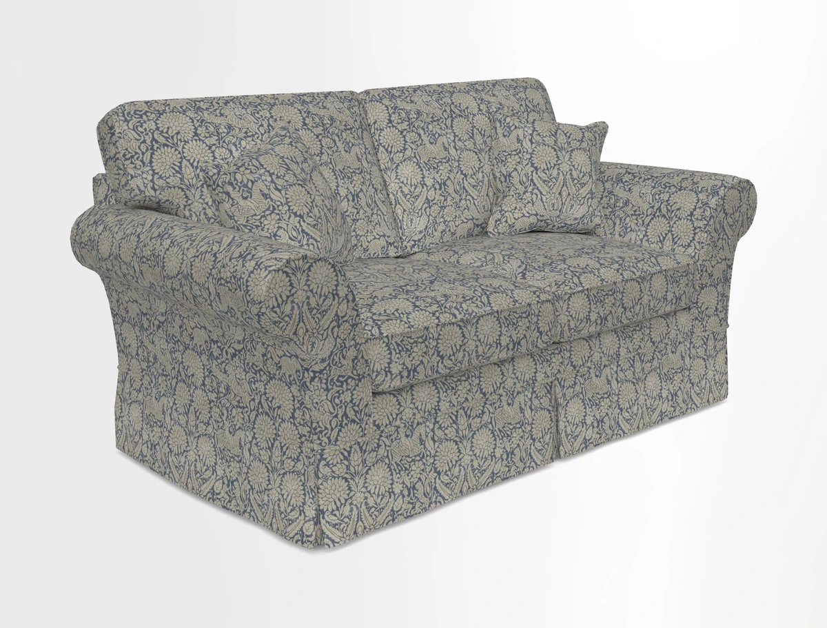 Lanhydrock 2.5 Seater Sofa in Floral Linens Lela Mystery Indigo