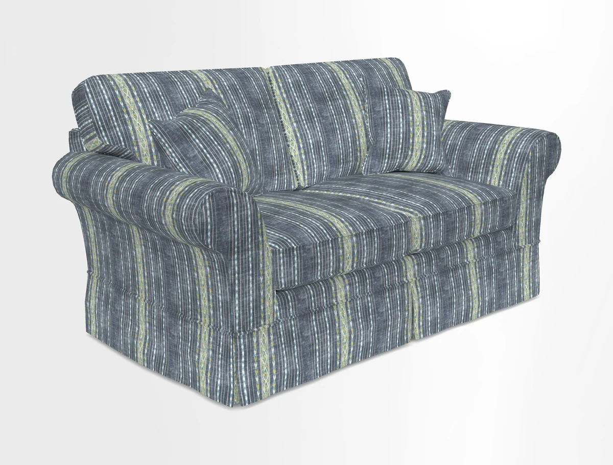 Lanhydrock 2.5 Seater Sofa in Floral Linens Lela Mystery Indigo