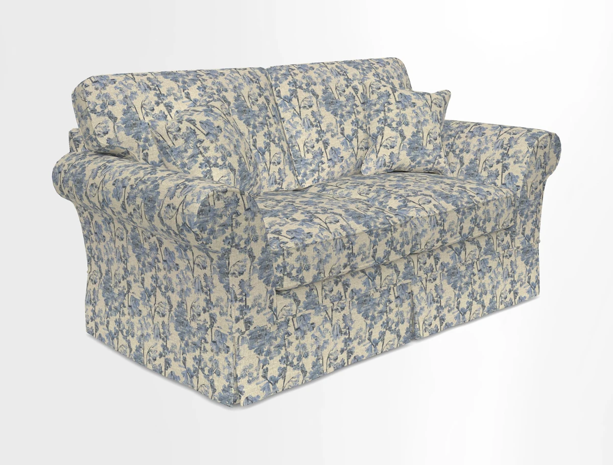Lanhydrock 2.5 Seater Sofa in Floral Linens Lela Mystery Indigo