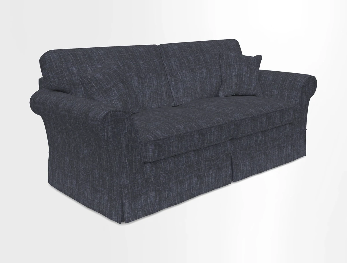 Lanhydrock 3 Seater Sofa in Floral Linens Lela Mystery Indigo