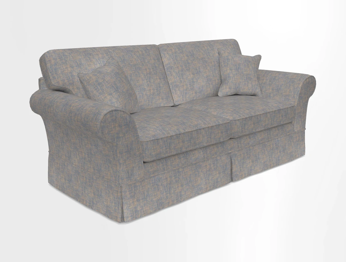 Lanhydrock 3 Seater Sofa in Floral Linens Lela Mystery Indigo