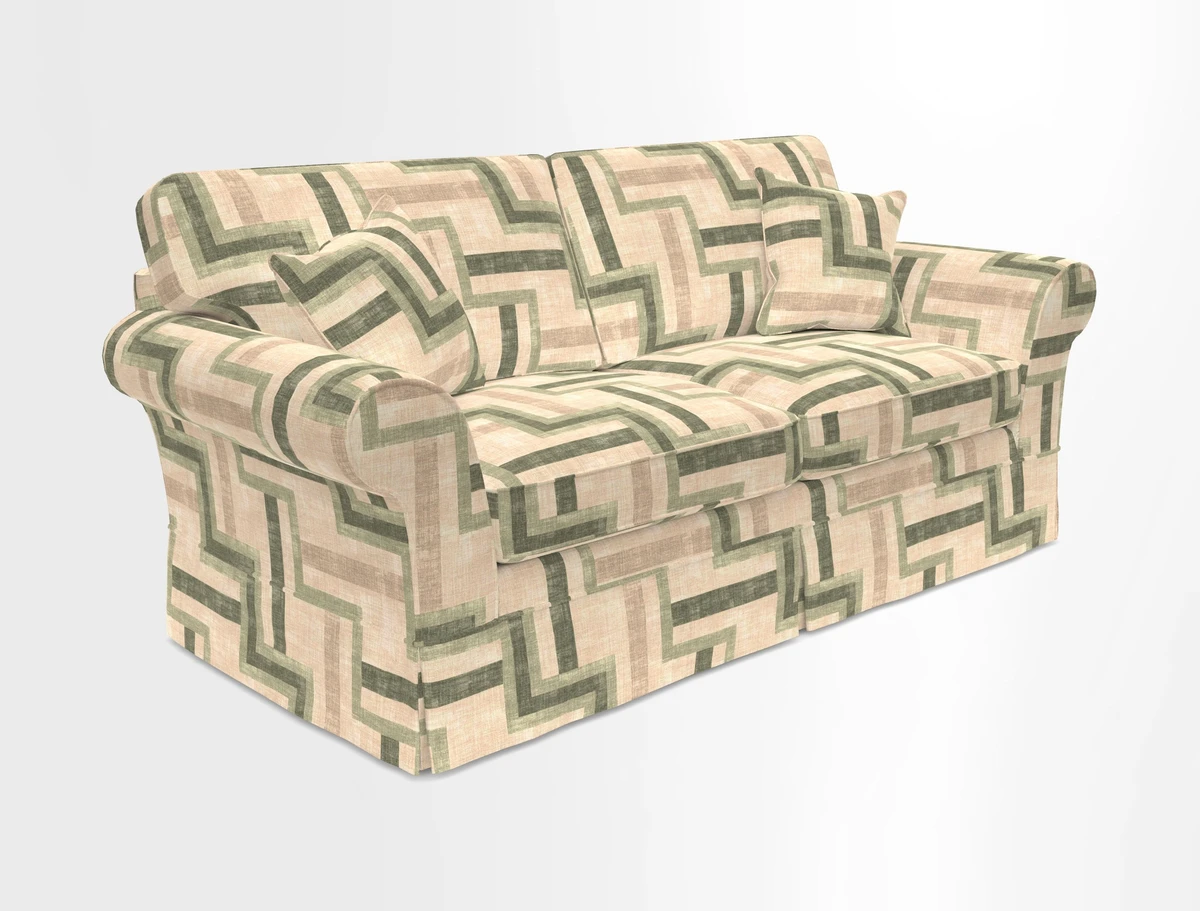 Lanhydrock 3 Seater Sofa in Floral Linens Lela Mystery Indigo