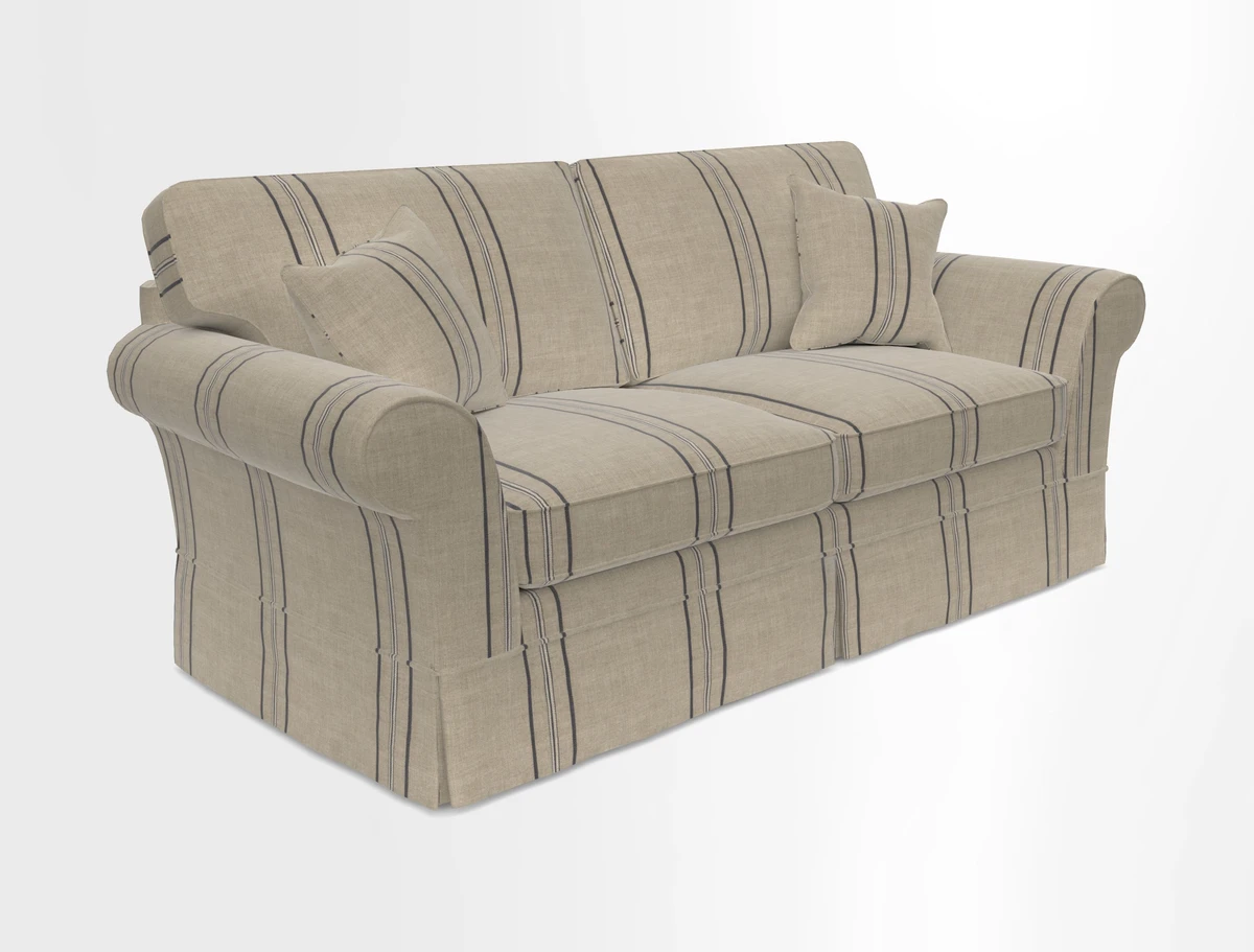 Lanhydrock 3 Seater Sofa in Floral Linens Lela Mystery Indigo