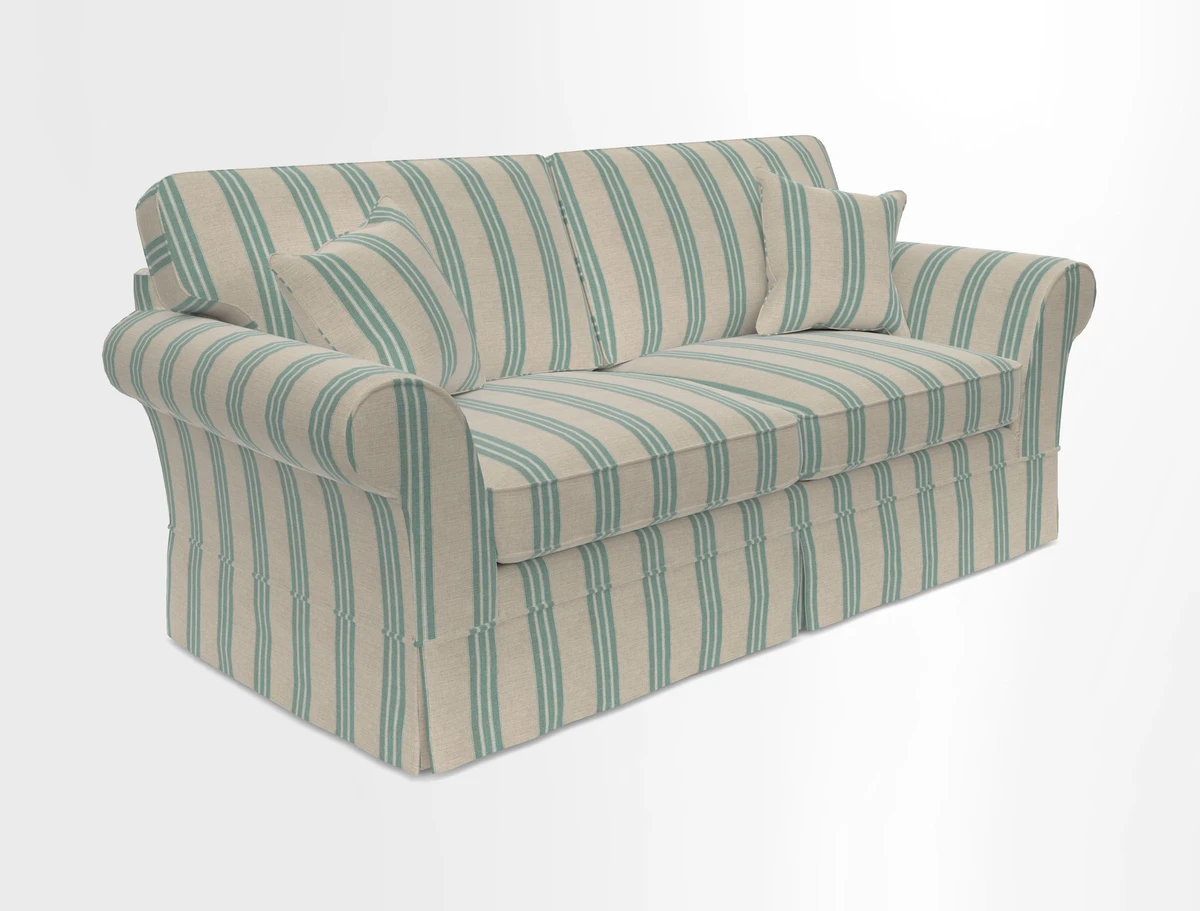 Lanhydrock 3 Seater Sofa in Floral Linens Lela Mystery Indigo
