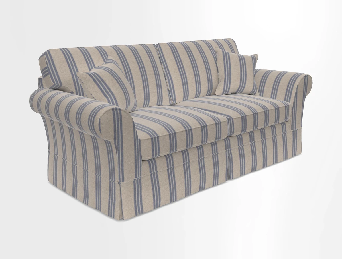 Lanhydrock 3 Seater Sofa in Floral Linens Lela Mystery Indigo