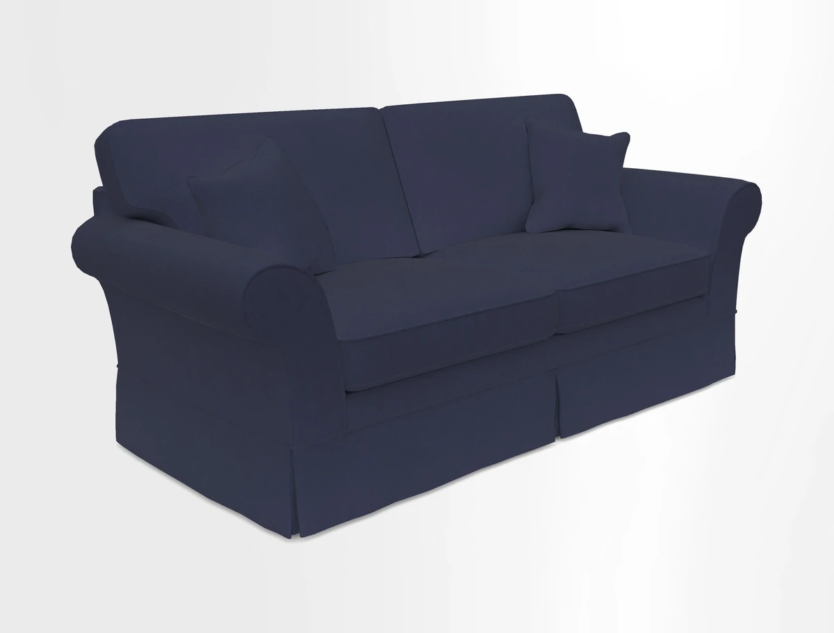 Lanhydrock 3 Seater Sofa in Floral Linens Lela Mystery Indigo