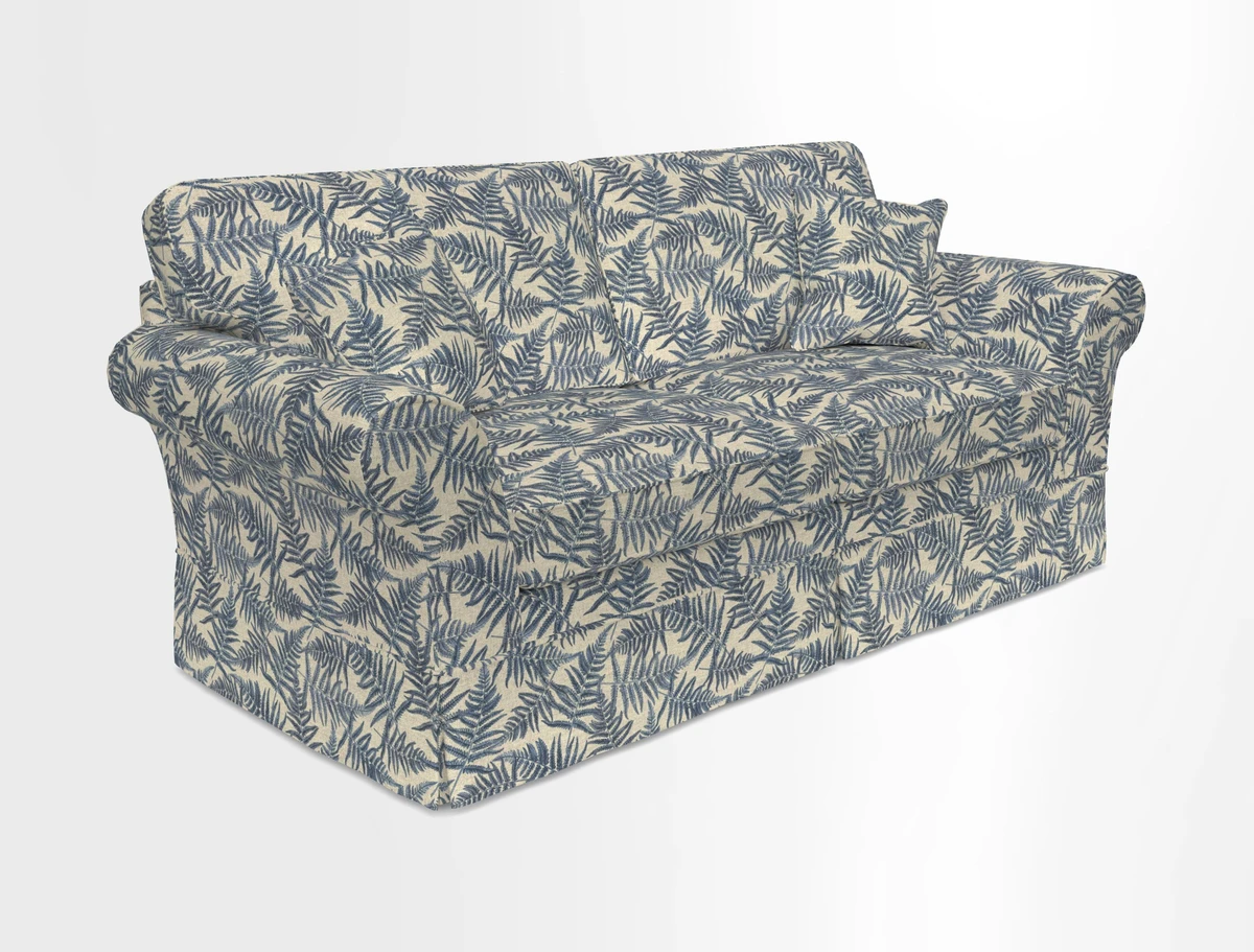 Lanhydrock 3 Seater Sofa in Floral Linens Lela Mystery Indigo