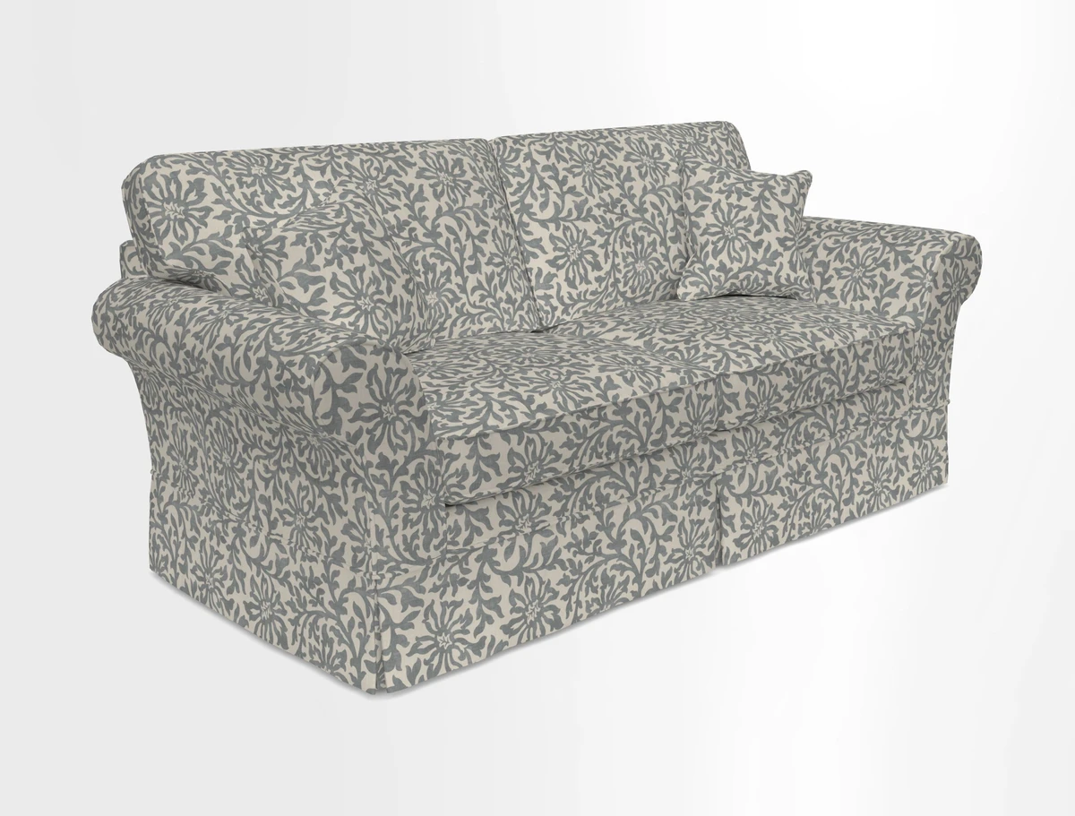 Lanhydrock 3 Seater Sofa in Floral Linens Lela Mystery Indigo