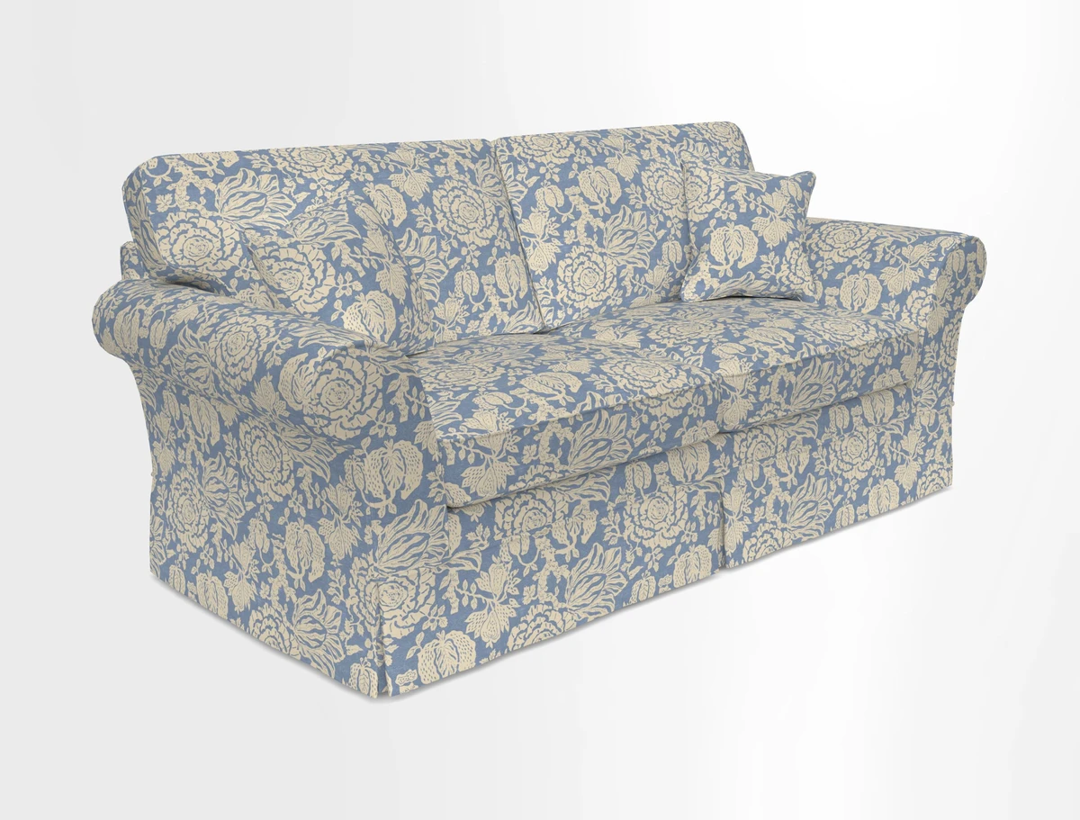 Lanhydrock 3 Seater Sofa in Floral Linens Lela Mystery Indigo