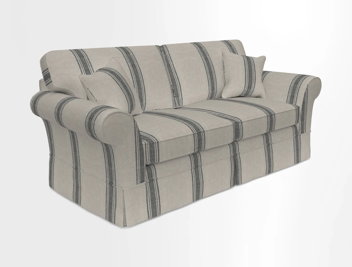 Lanhydrock 3 Seater Sofa in Floral Linens Lela Mystery Indigo
