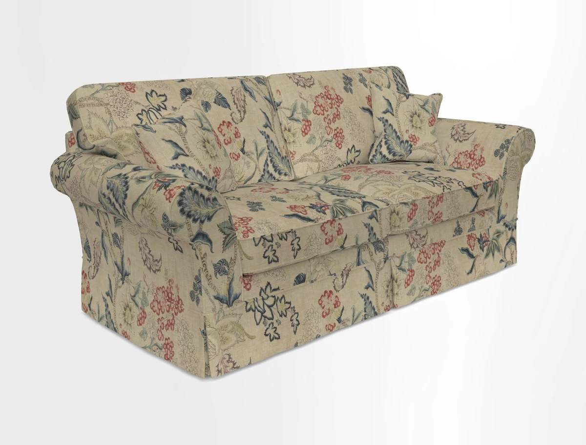 Lanhydrock 3 Seater Sofa in Floral Linens Lela Mystery Indigo
