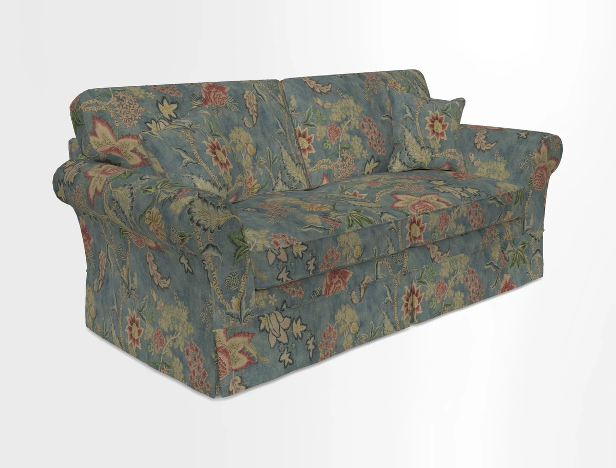 Lanhydrock 3 Seater Sofa in Floral Linens Lela Mystery Indigo