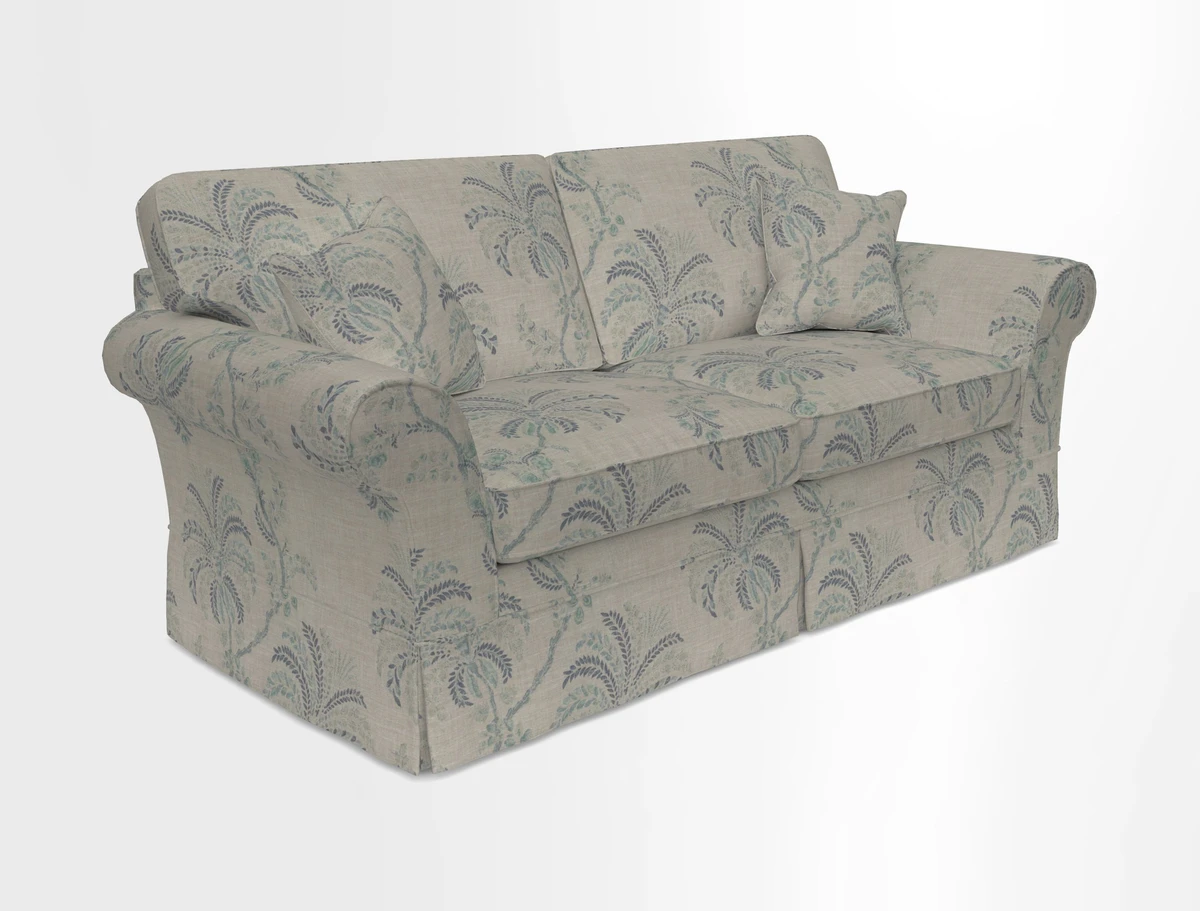 Lanhydrock 3 Seater Sofa in Floral Linens Lela Mystery Indigo