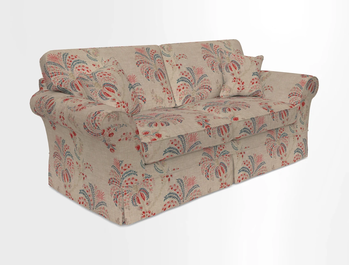 Lanhydrock 3 Seater Sofa in Floral Linens Lela Mystery Indigo