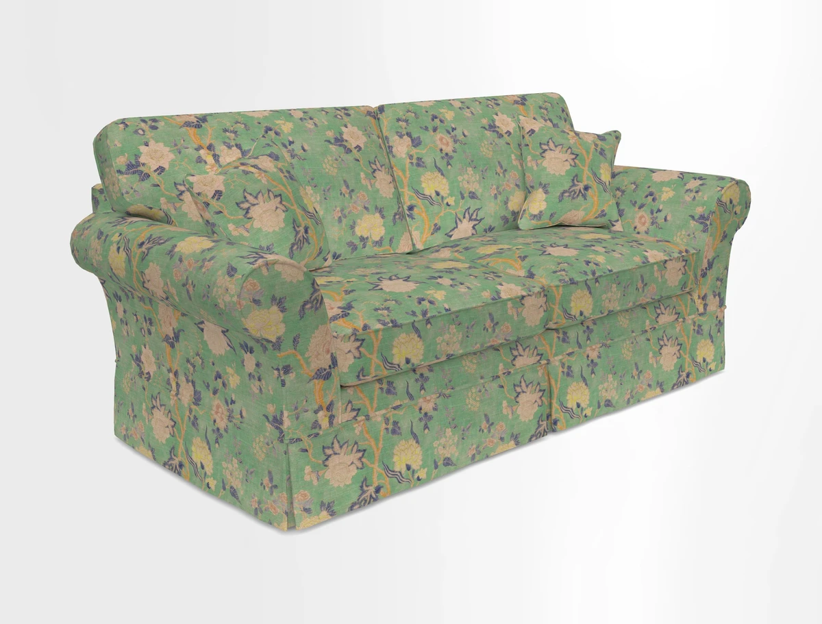 Lanhydrock 3 Seater Sofa in Floral Linens Lela Mystery Indigo