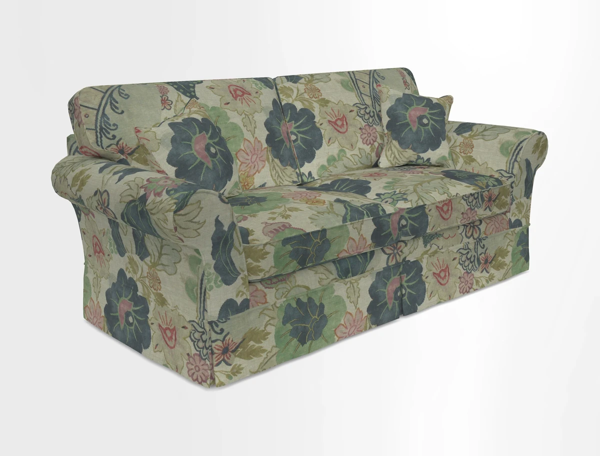 Lanhydrock 3 Seater Sofa in Floral Linens Lela Mystery Indigo