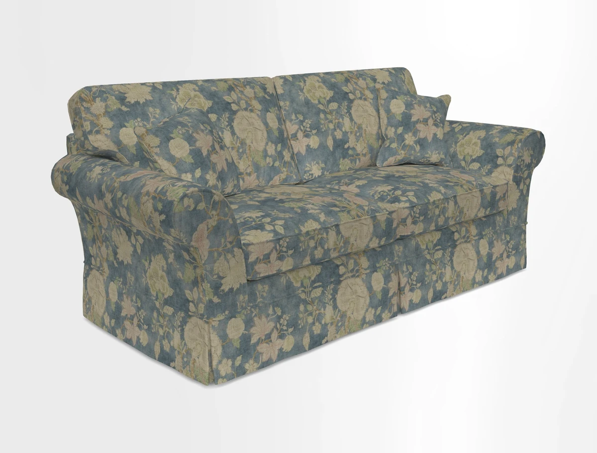 Lanhydrock 3 Seater Sofa in Floral Linens Lela Mystery Indigo