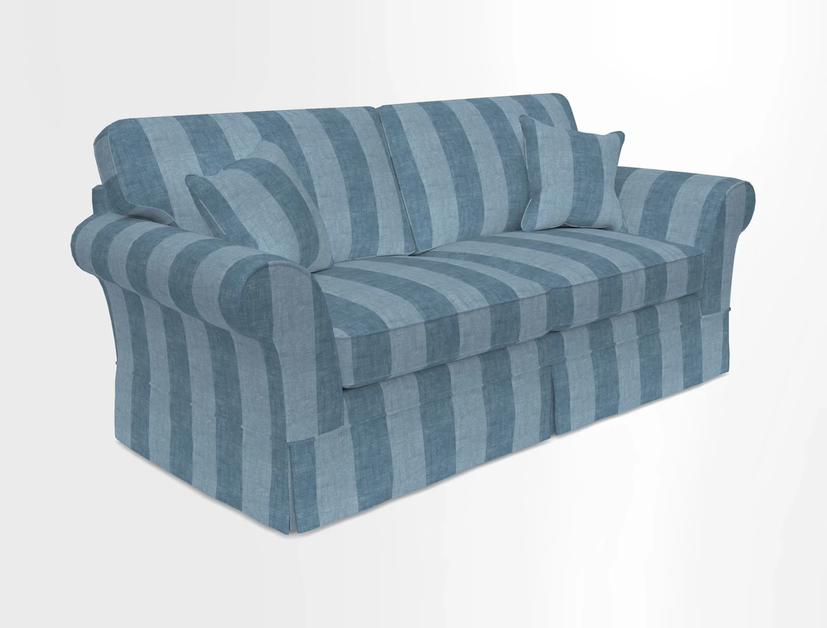 Lanhydrock 3 Seater Sofa in Floral Linens Lela Mystery Indigo