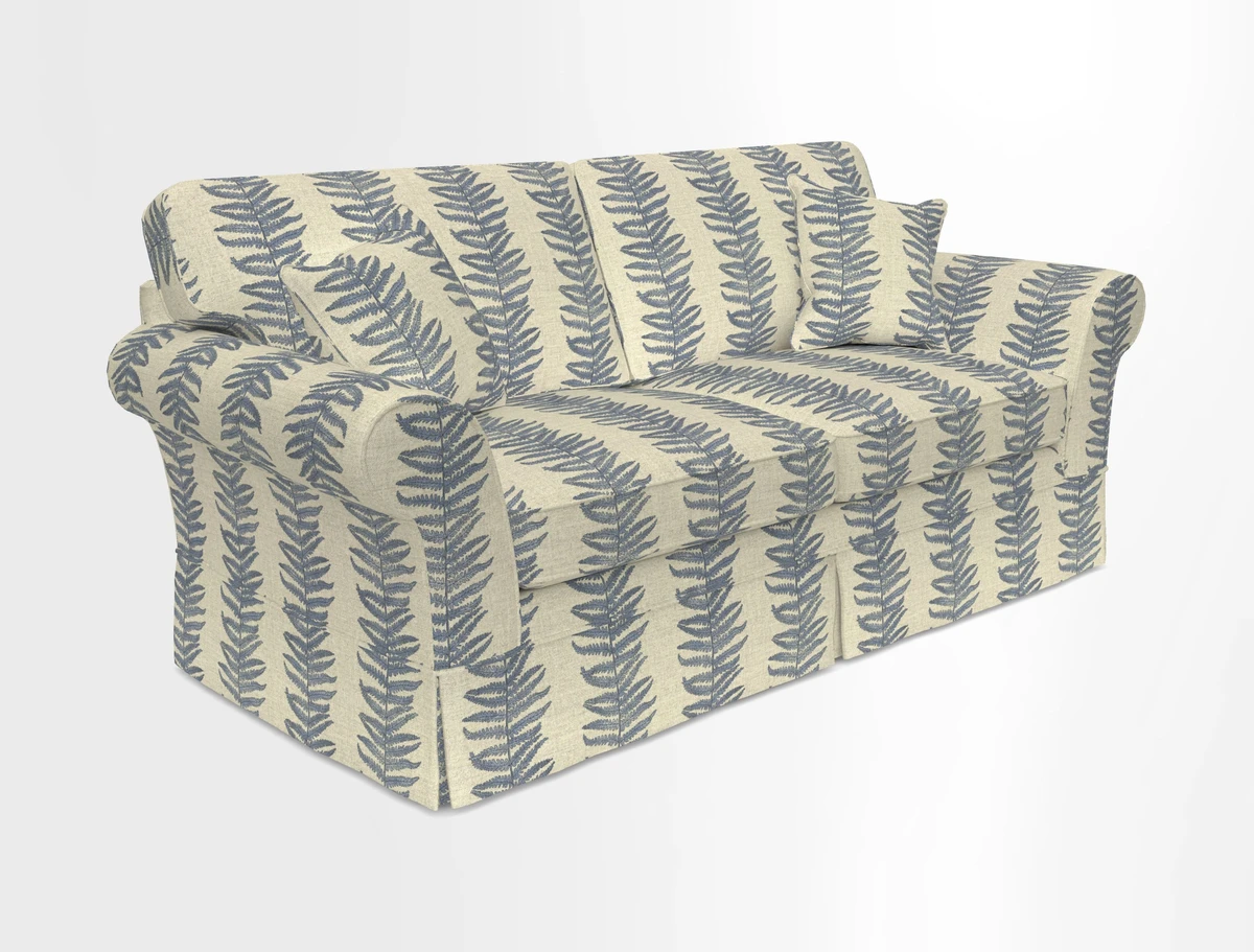 Lanhydrock 3 Seater Sofa in Floral Linens Lela Mystery Indigo