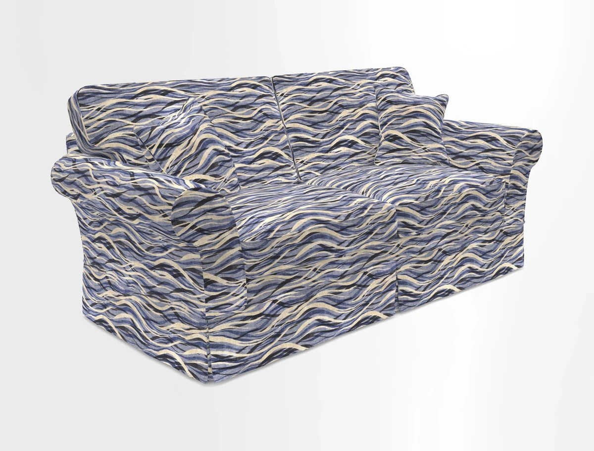Lanhydrock 3 Seater Sofa in Floral Linens Lela Mystery Indigo