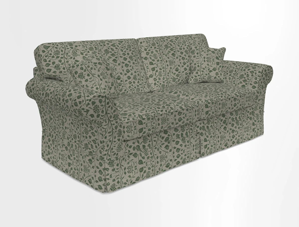 Lanhydrock 3 Seater Sofa in Floral Linens Lela Mystery Indigo