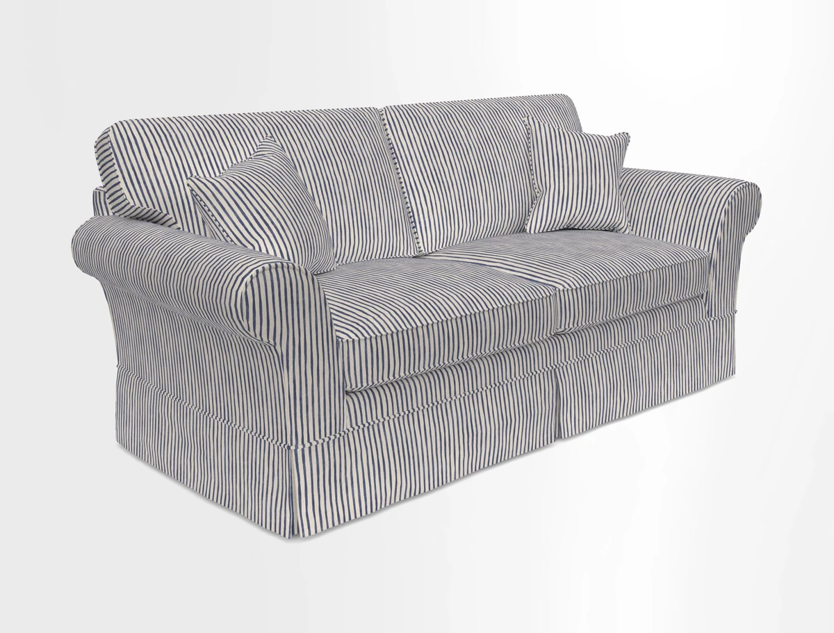 Lanhydrock 3 Seater Sofa in Floral Linens Lela Mystery Indigo