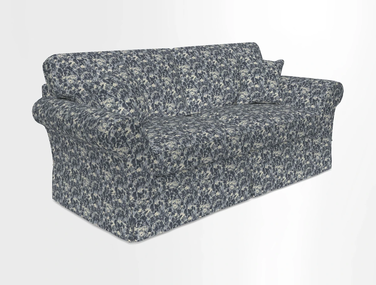 Lanhydrock 3 Seater Sofa in Floral Linens Lela Mystery Indigo