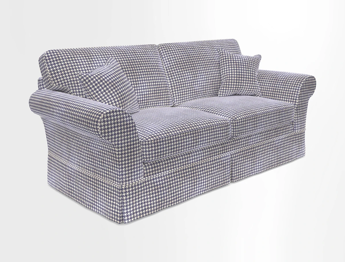 Lanhydrock 3 Seater Sofa in Floral Linens Lela Mystery Indigo