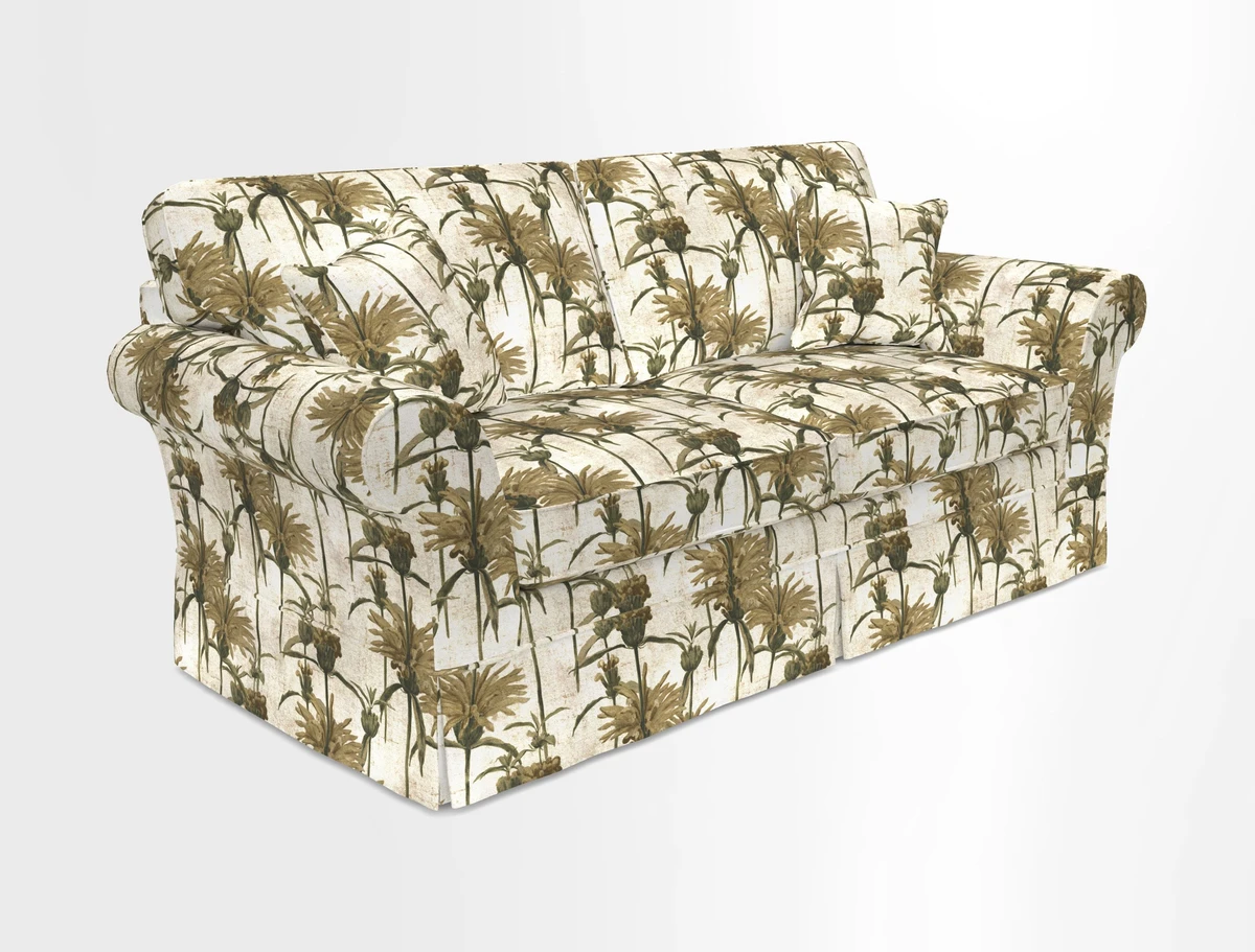 Lanhydrock 3 Seater Sofa in Floral Linens Lela Mystery Indigo